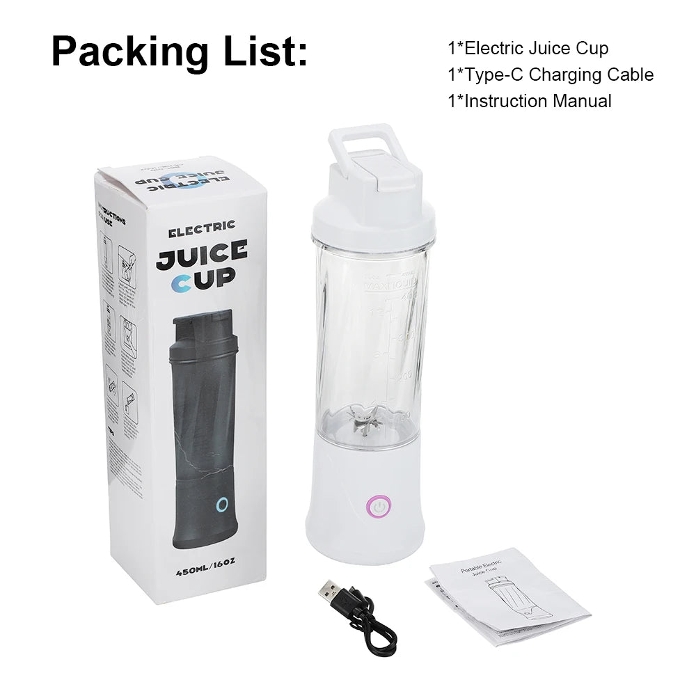 Mini Juicer Portable 450ML - Rechargeable Blender